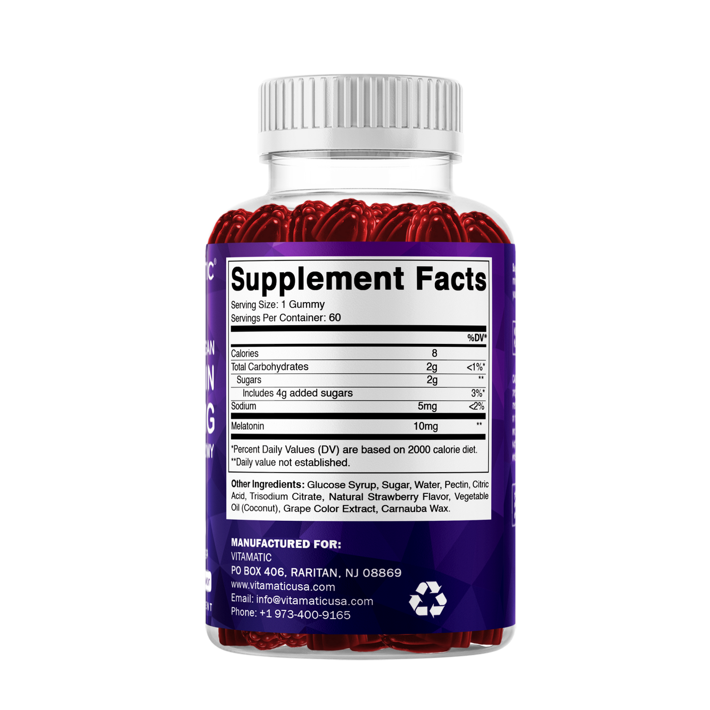 Melatonin 10mg 60 Vegan Gummies