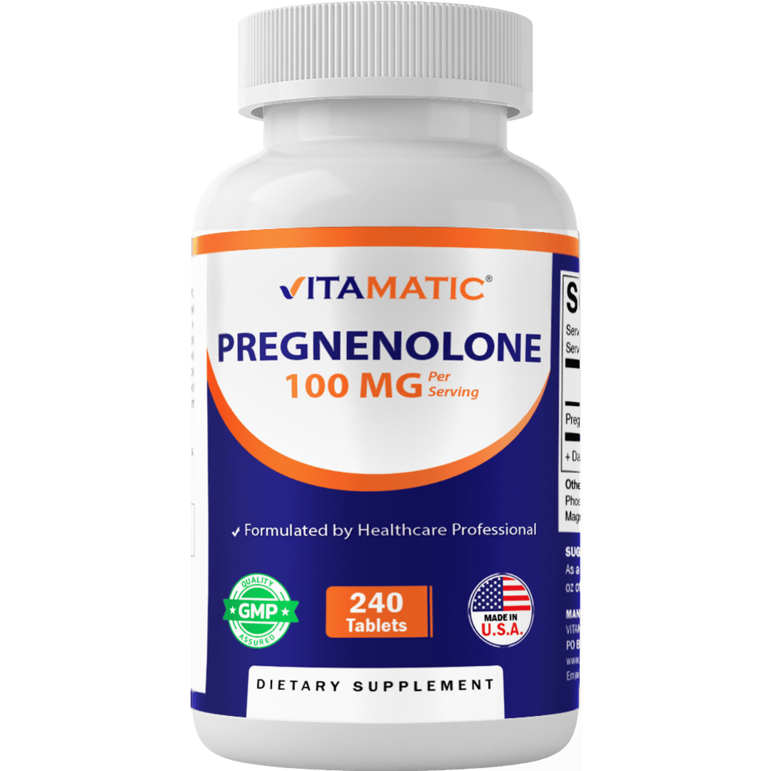 Vitamatic Pregnenolone 100 mg per Serving – 240 Tablets