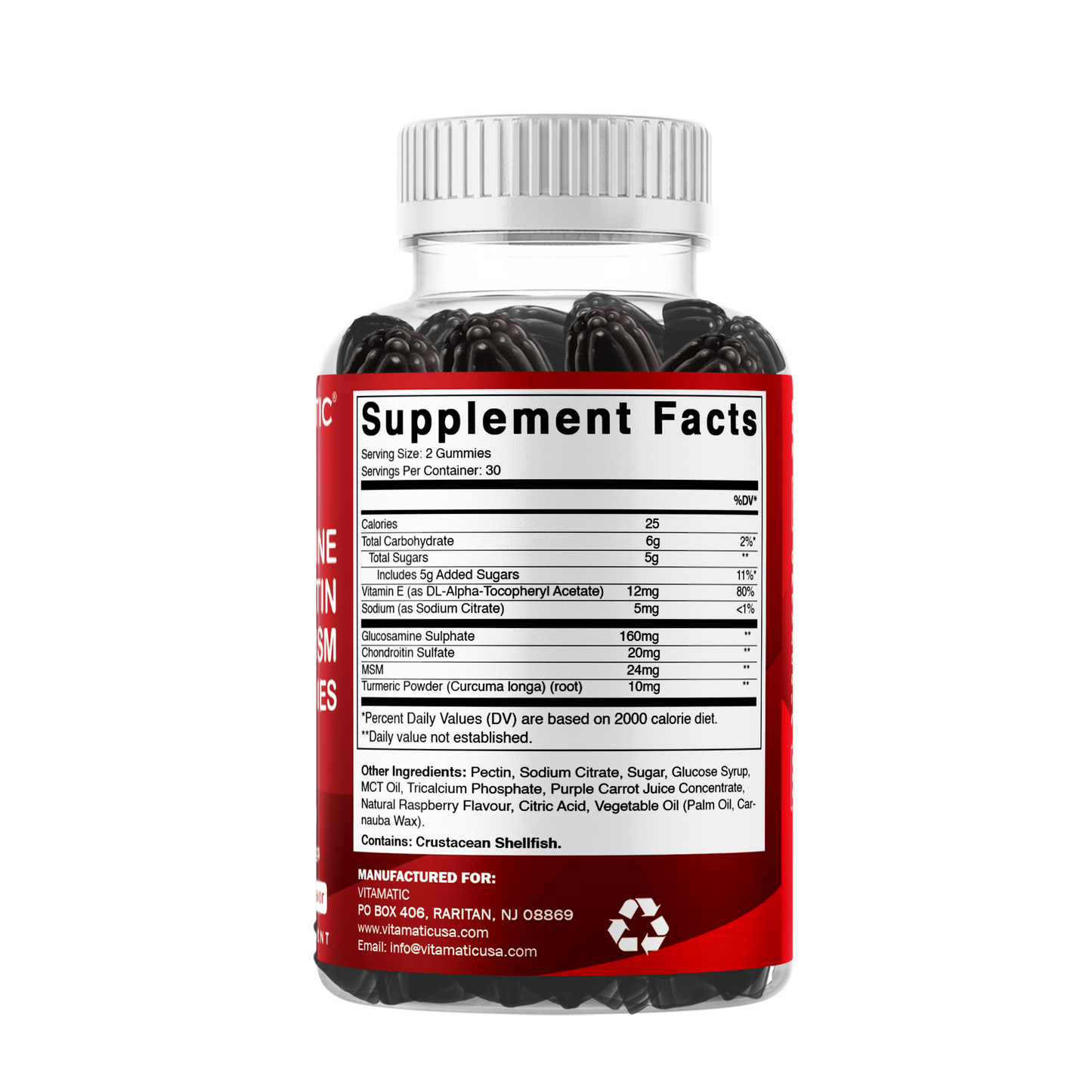 Glucosamine Chondroitin MSM & Vitamin E 60 Gummies