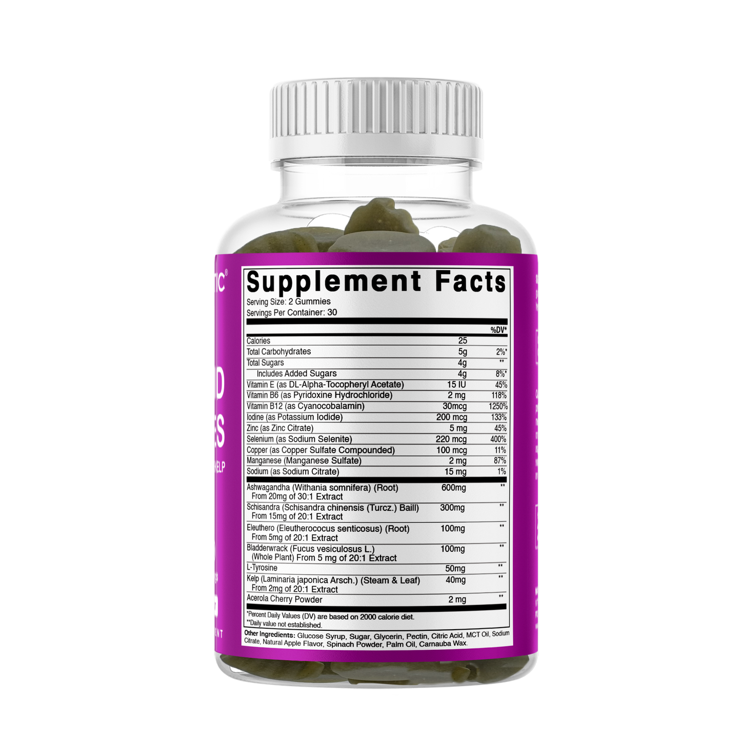Thyroid Support with Kelp & Iodine - 60 Gummies