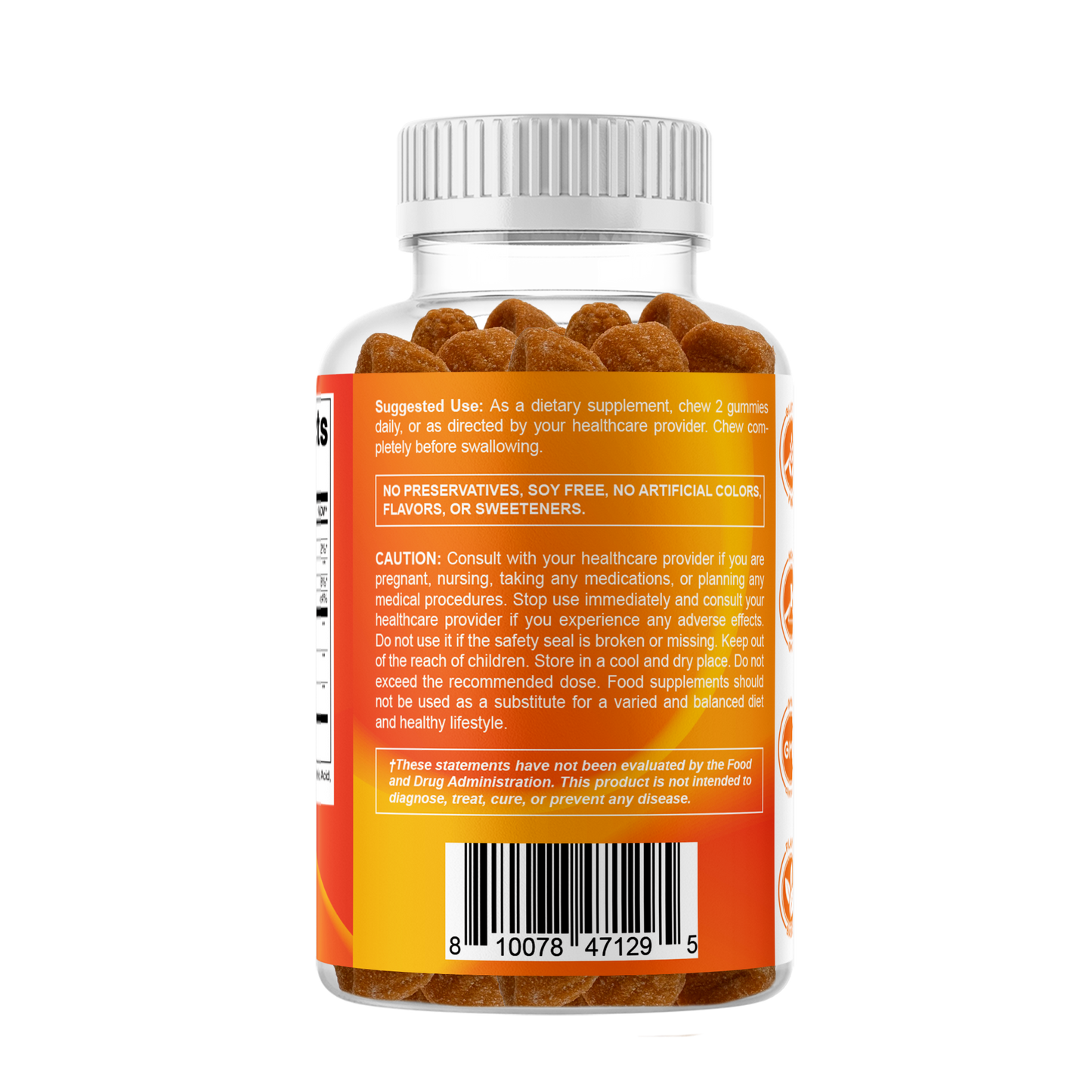 Turmeric Ginger with Black Pepper - 60 Vegan Gummies