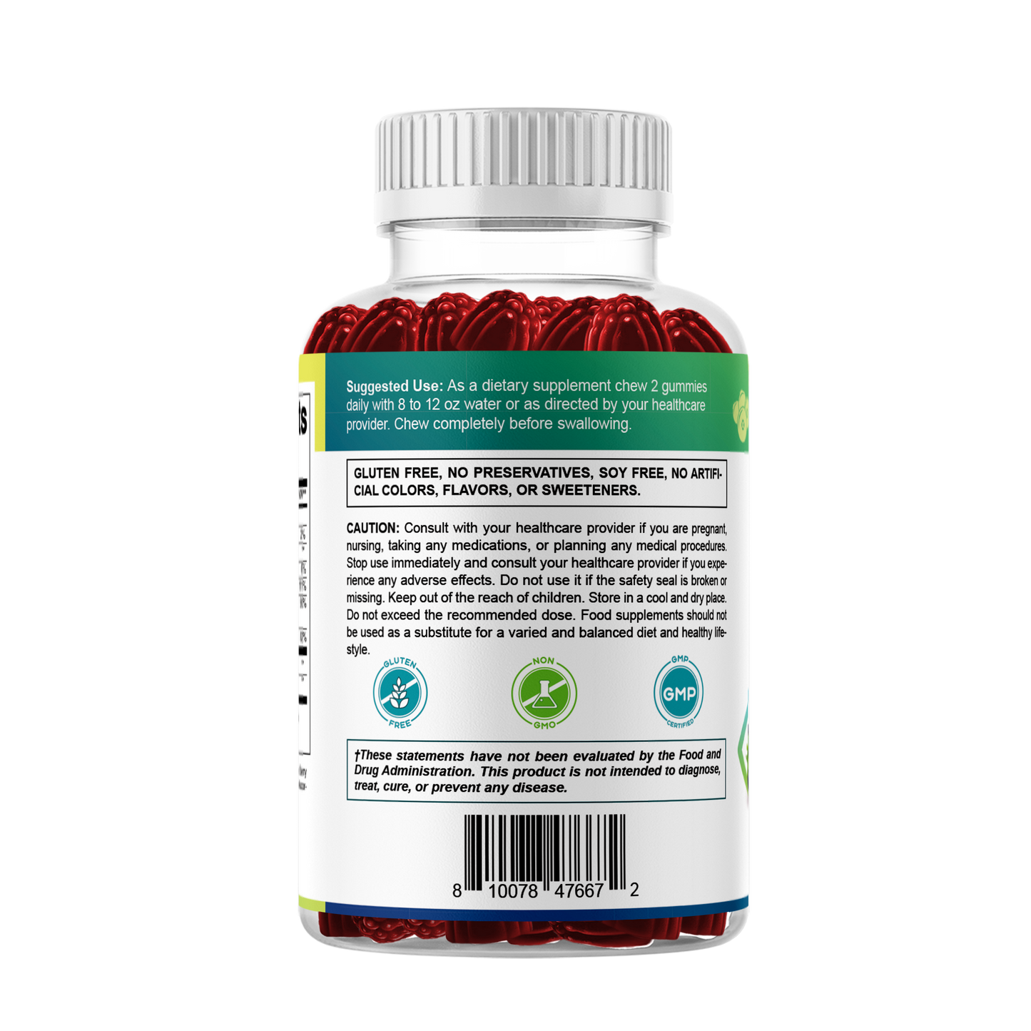 Vitamatic Eye Health Gummies with Lutein, Zeaxanthin, Vitamin C, E & Zinc – Mixed Berry Flavor – 60 Gummies