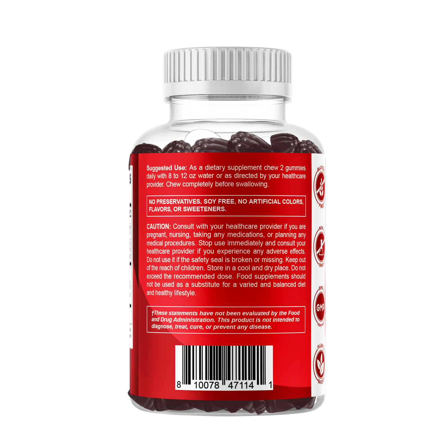 Cranberry with Probiotics 25000mg 60 Vegan Gummies