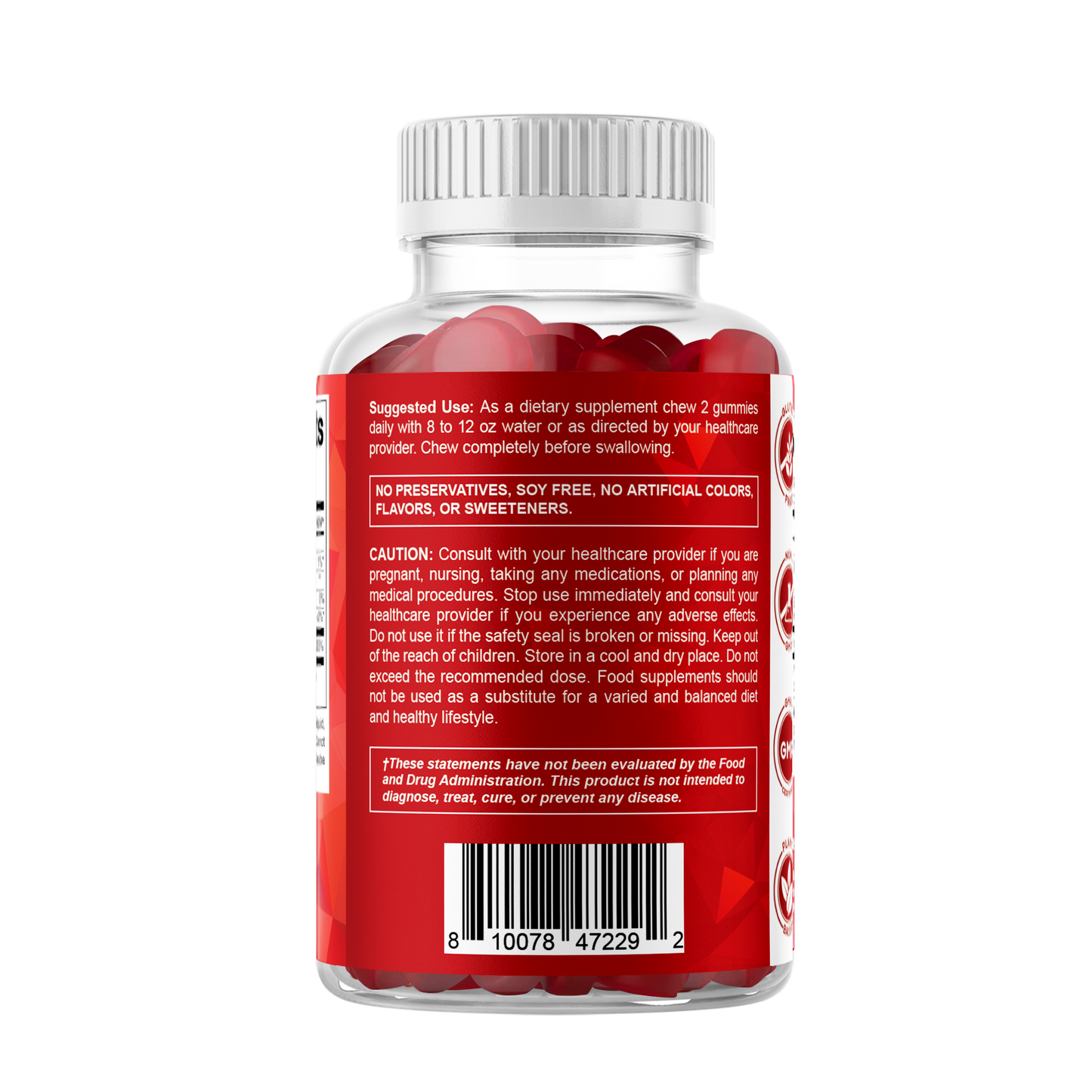 Sugar Free Methyl B12 5000 mcg - 120 Vegan Gummies