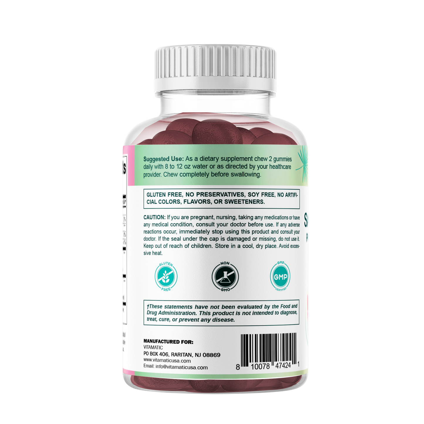 Sugar Free Saw Palmetto with Pumpkin Seed 3000 mg - 60 Gummies