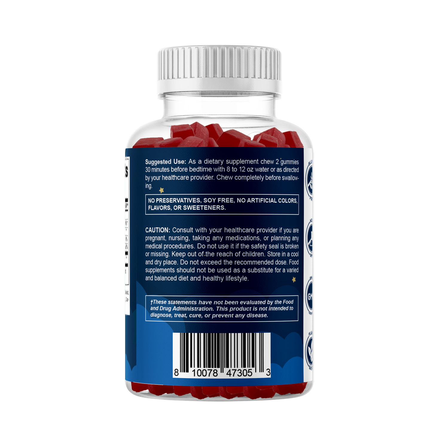 Sugar Free Melatonin 60mg - 60 Gummies