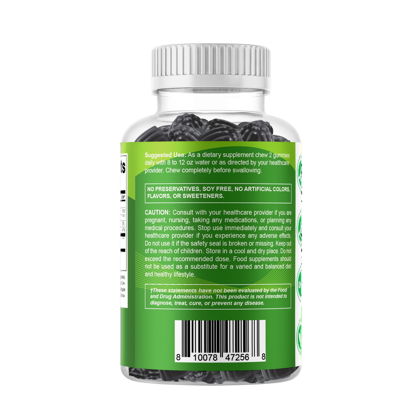 Moringa 100mg (50:1 Extract), Natural Mixed Fruit Flavor, 60 Gummies