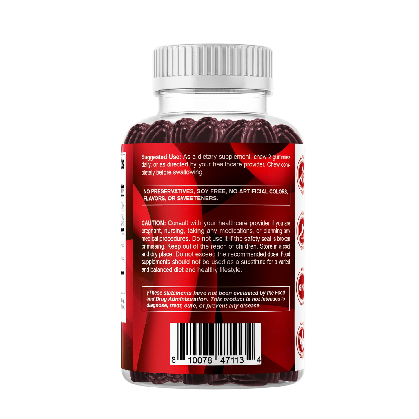 Tart Cherry with Celery Seed 4000 mg - 60 Vegan Gummies