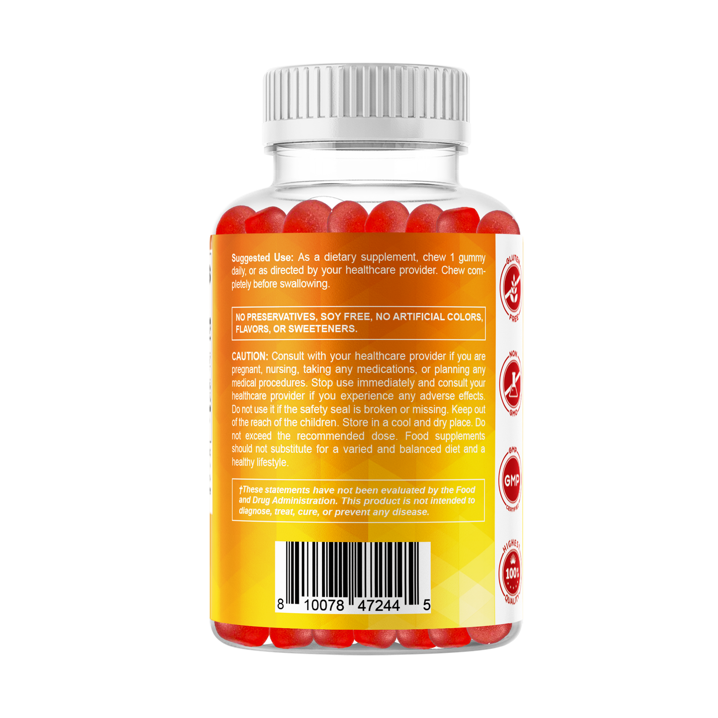 Sugar Free Vitamin D3 1000 IU - 120 Gummies