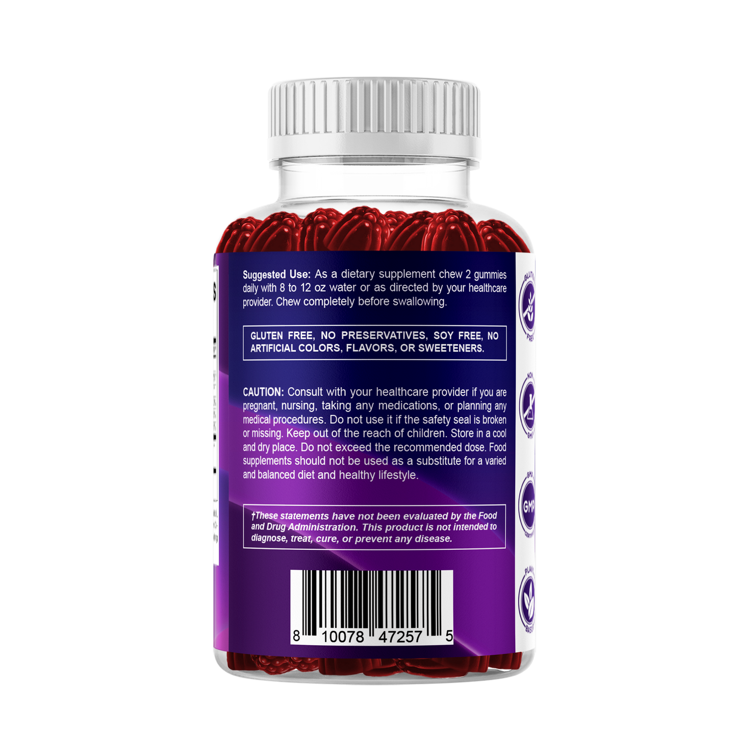Vitamatic Sugar-Free 5-HTP 200mg with B6, 60 Gummies
