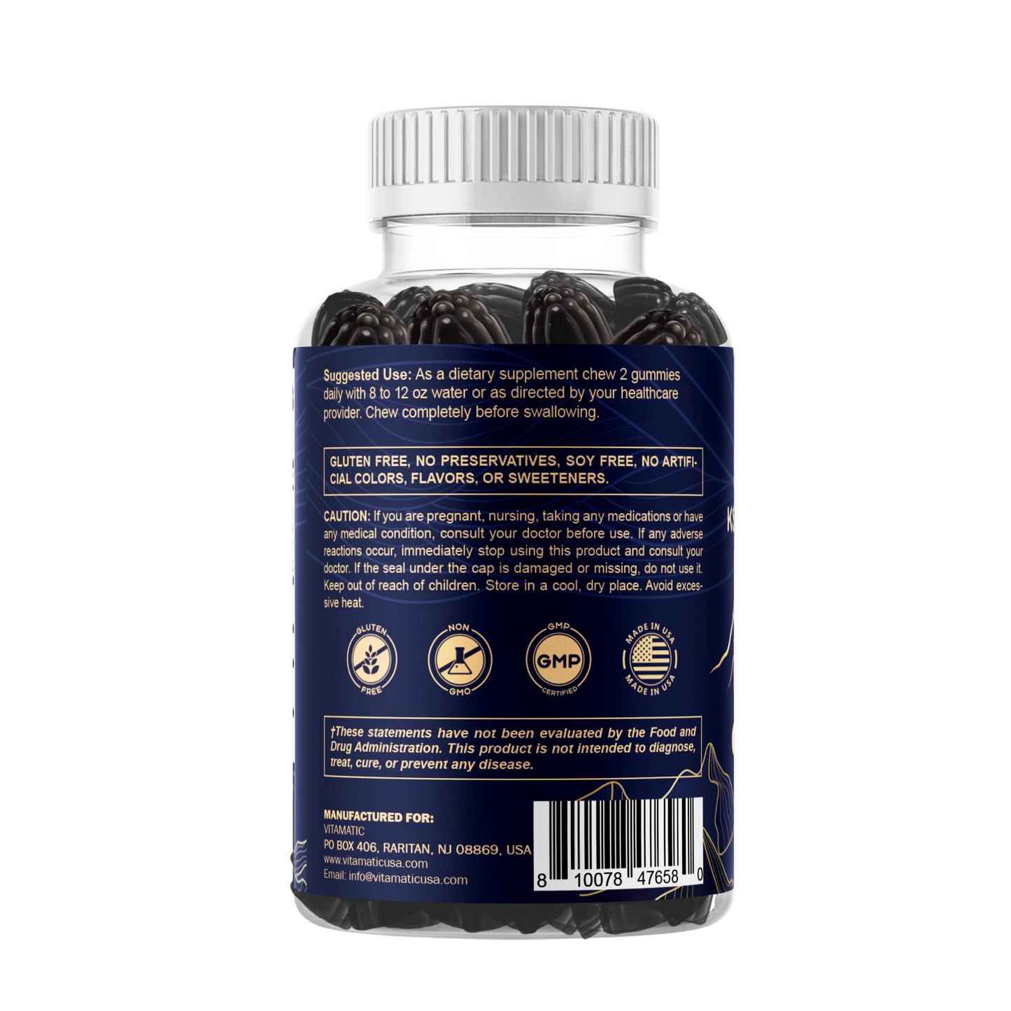 Shilajit with KSM-66® Ashwagandha & Ginseng 10,000 mg Equivalent Per Serving – Natural Raspberry Flavor – 60 Vegan Gummies