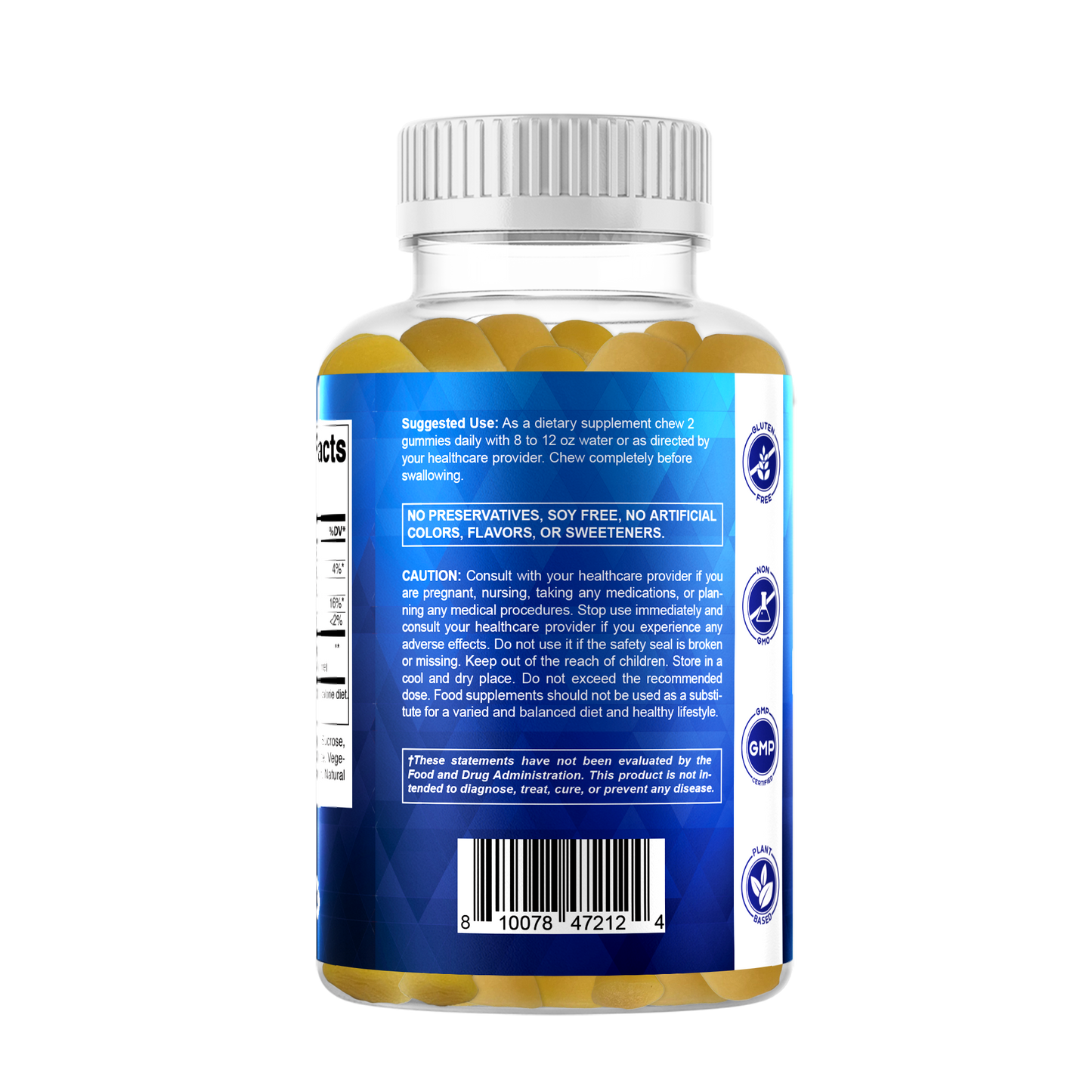 BCAA 600mg - 60 Vegan Pectin Based Gummies