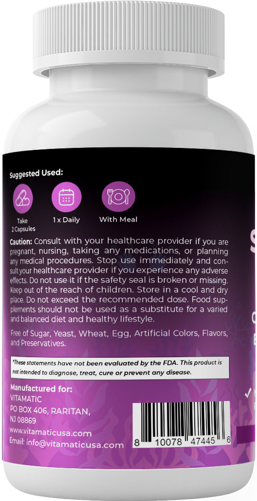 Sea Moss 3000mg with Black Seed Oil, Ashwagandha, Turmeric, Bladderwrack, Burdock - 180 Veg Capsules