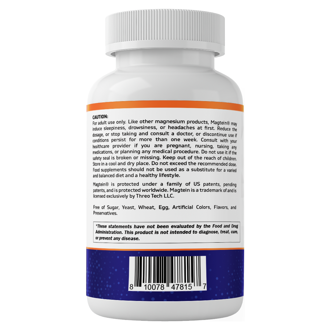 Magtein Magnesium L-Threonate 2000 mg with D3 – 90 Vegetarian Capsules