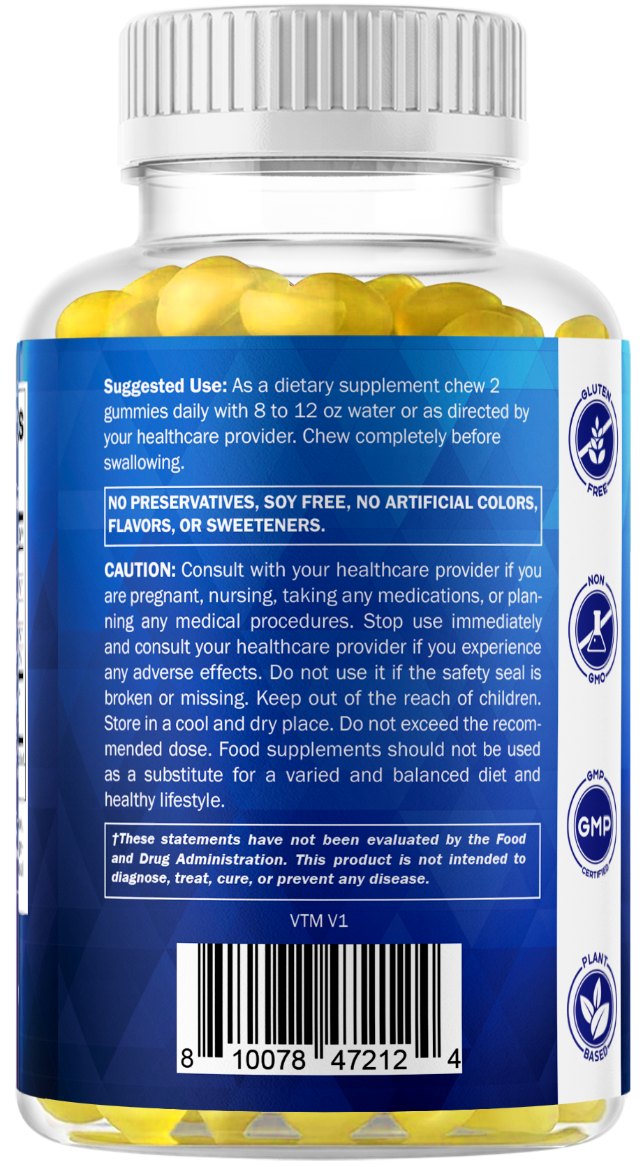 Vitamatic BCAA 600mg per Serving Gummies, 60 Count