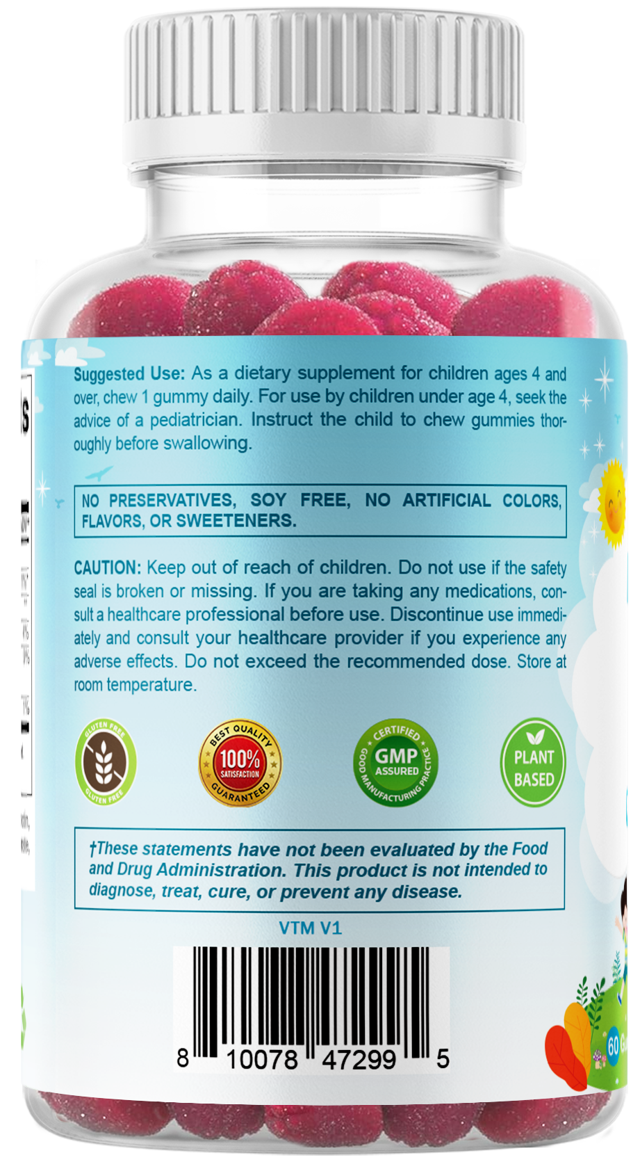 Vitamatic Kids Magnesium 35mg Gummies, 60 Count