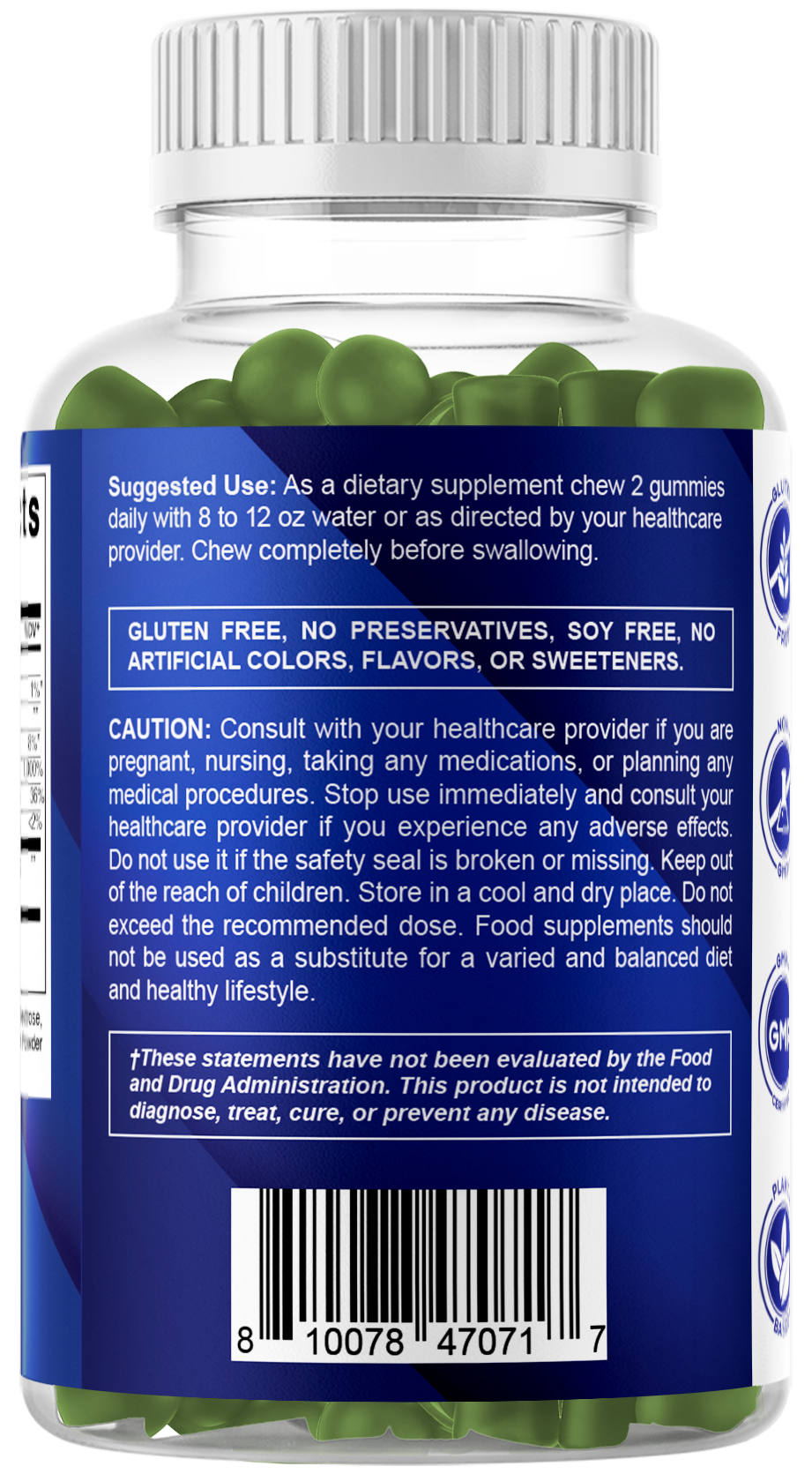 Vitamatic Ashwagandha 1500mg Vegan Gummies, 60 Gummies