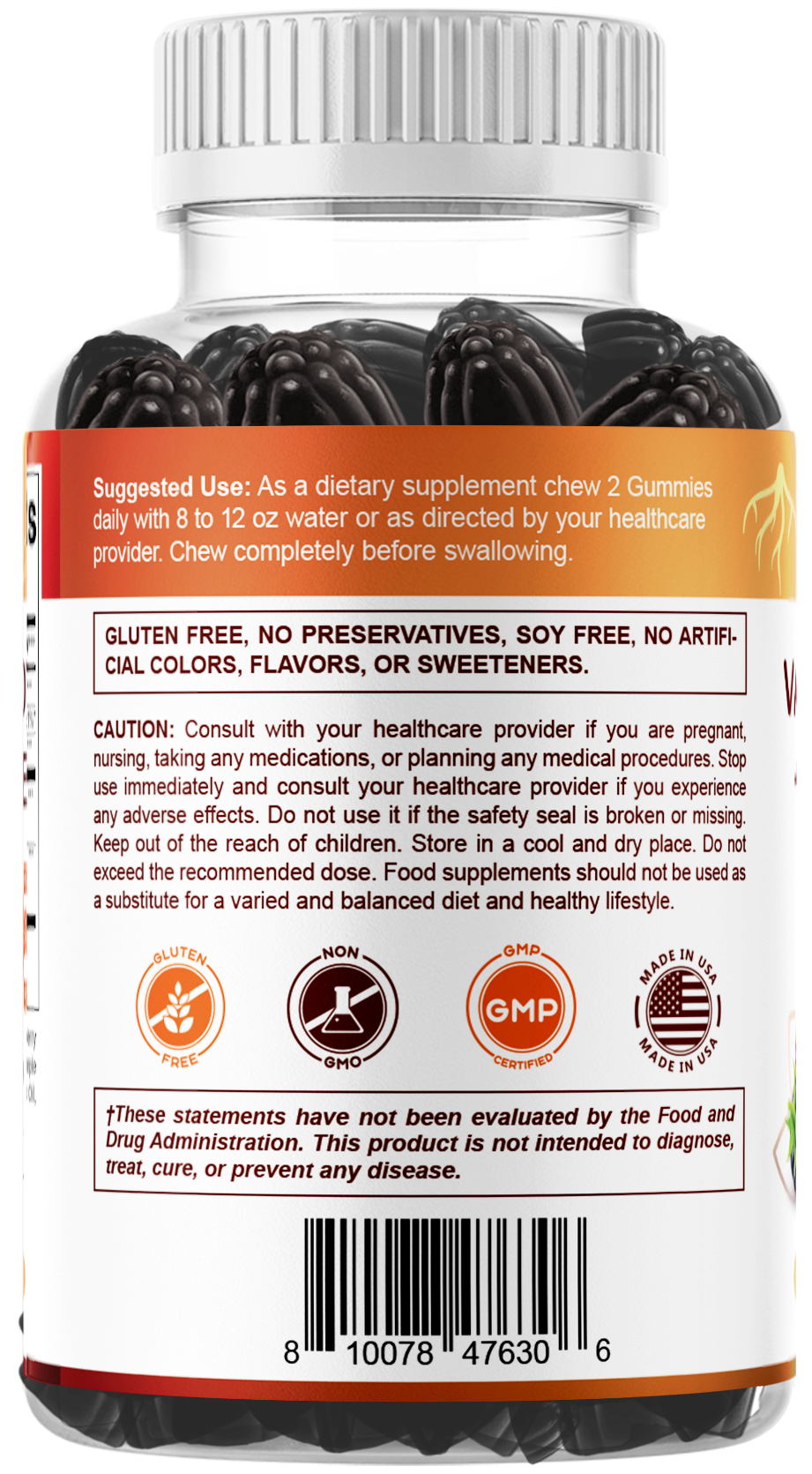 Vitamatic Valerian Root + Chamomile 6000mg equivalent per Serving, 60 Gummies