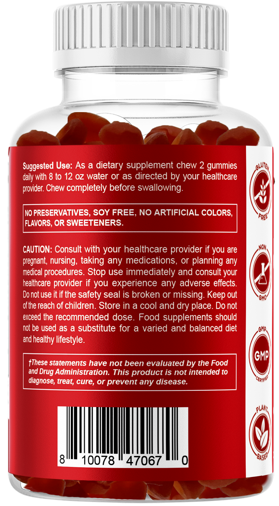 Vitamatic Apple Cider Vinegar 1000mg per Serving, 60 Vegan Gummies