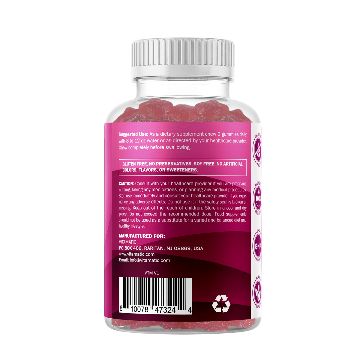 Glucose Energy Gummies, 60 Gummies