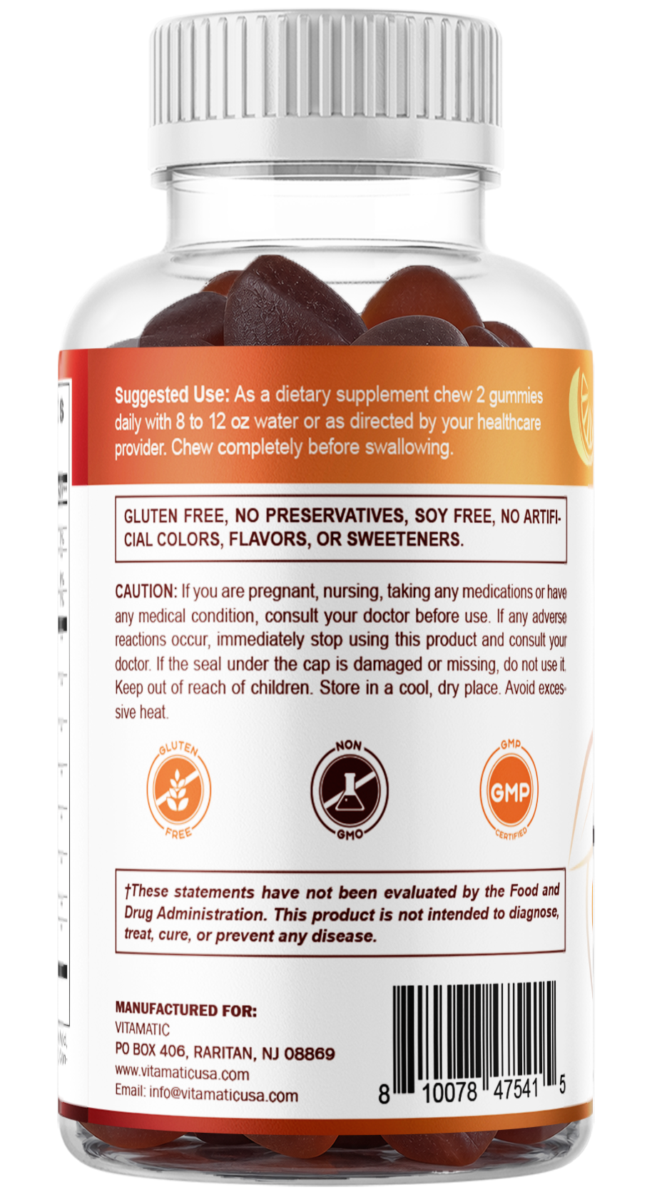 Vitamatic 15 Day Cleanse Gummies with Senna + Psyllium, 60ct