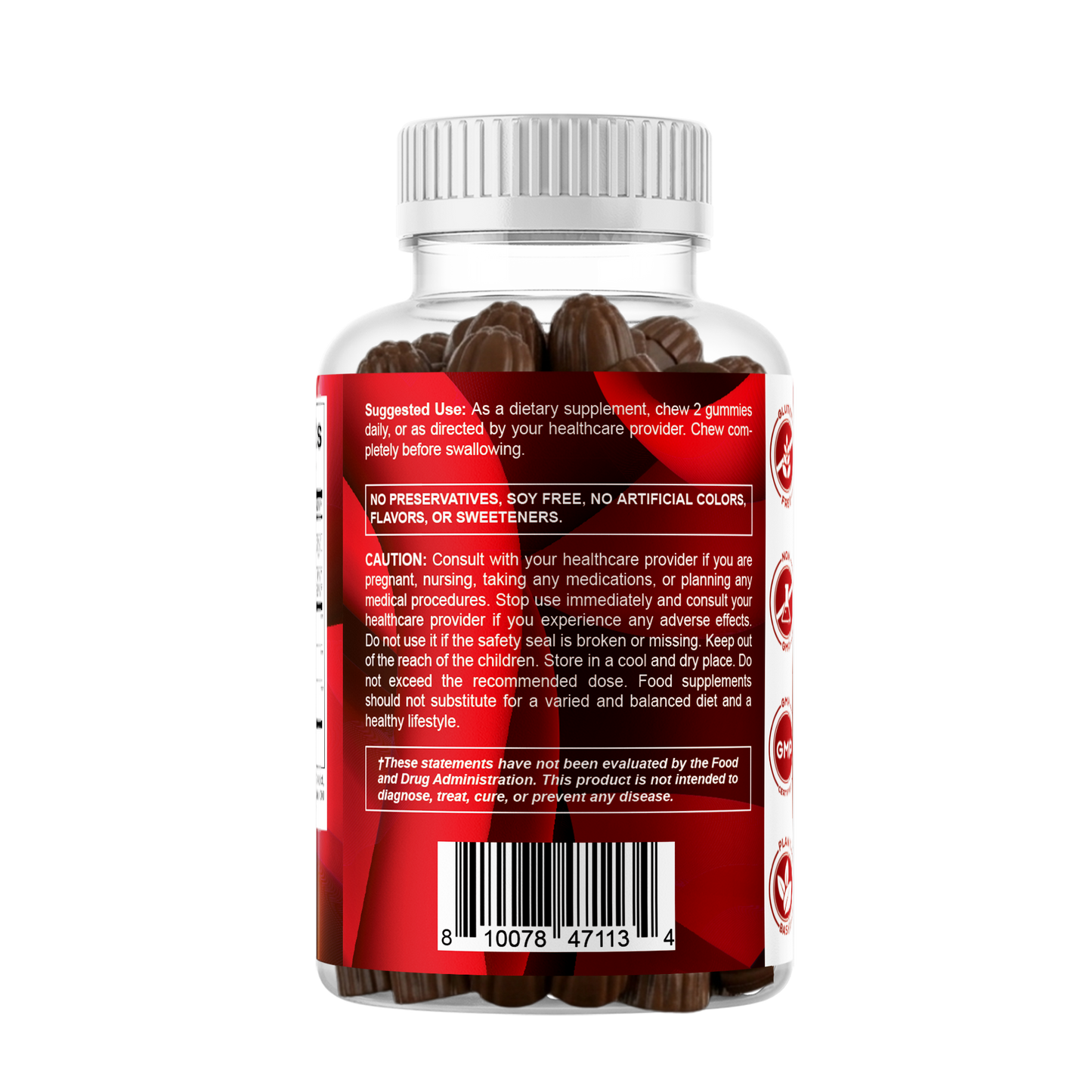Vitamatic Tart Cherry (360 mg) with Celery Seed (30 mg) 10:1 Extract & Turmeric 20:1 Extract (10 mg) - (Per Serving/2 Gummies) - 60 Gummies