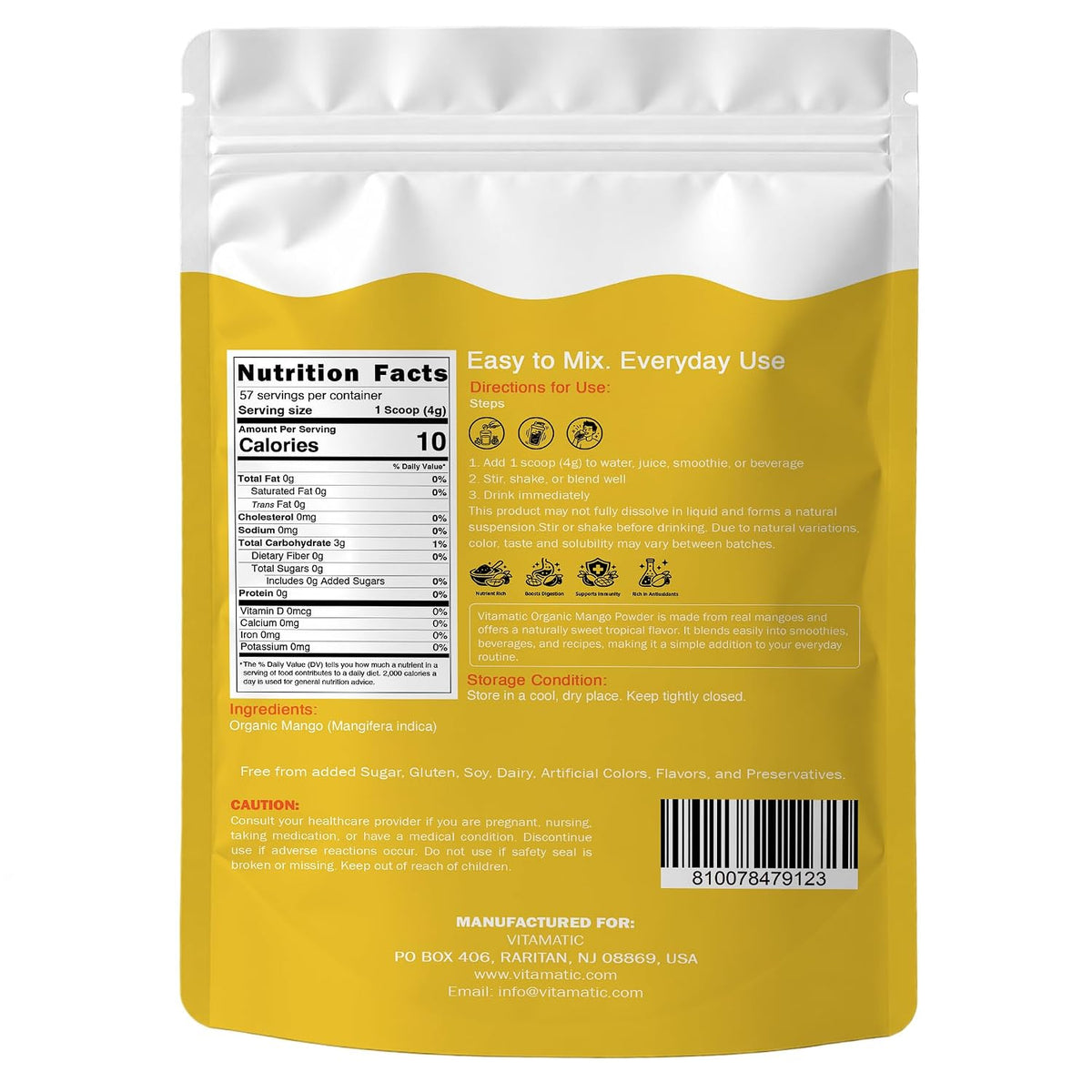 Vitamatic Organic Mango Powder