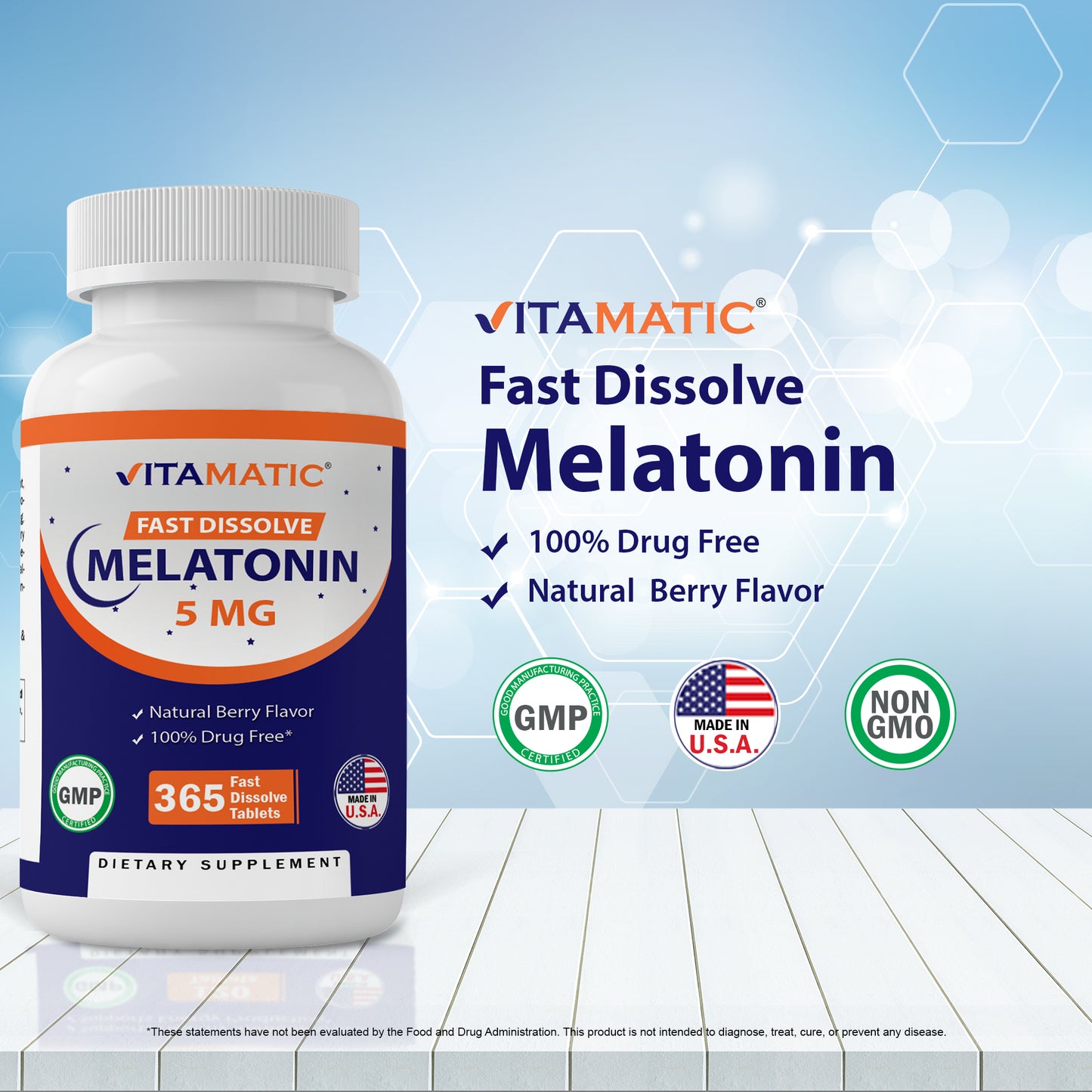 Melatonin 5 mg - 365 Fast Dissolve Tablets