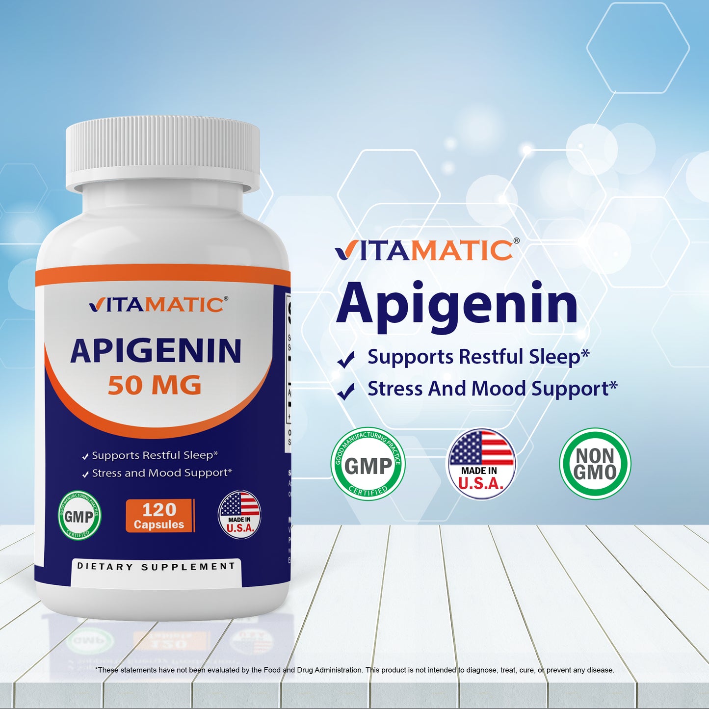 Apigenin 50mg 120 Vegetarian Capsules