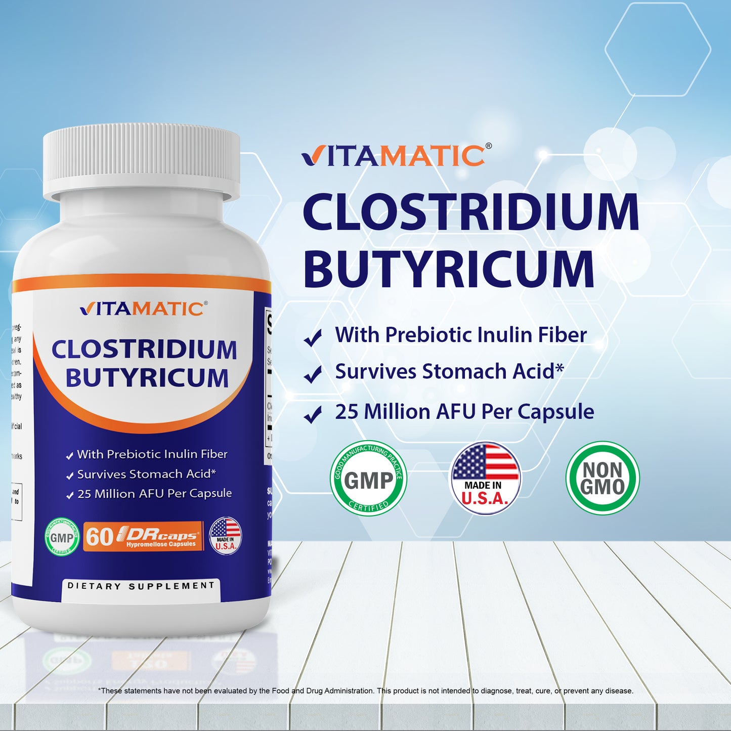 Clostridium butyricum 25 Million AFU - 60 DRCapsules