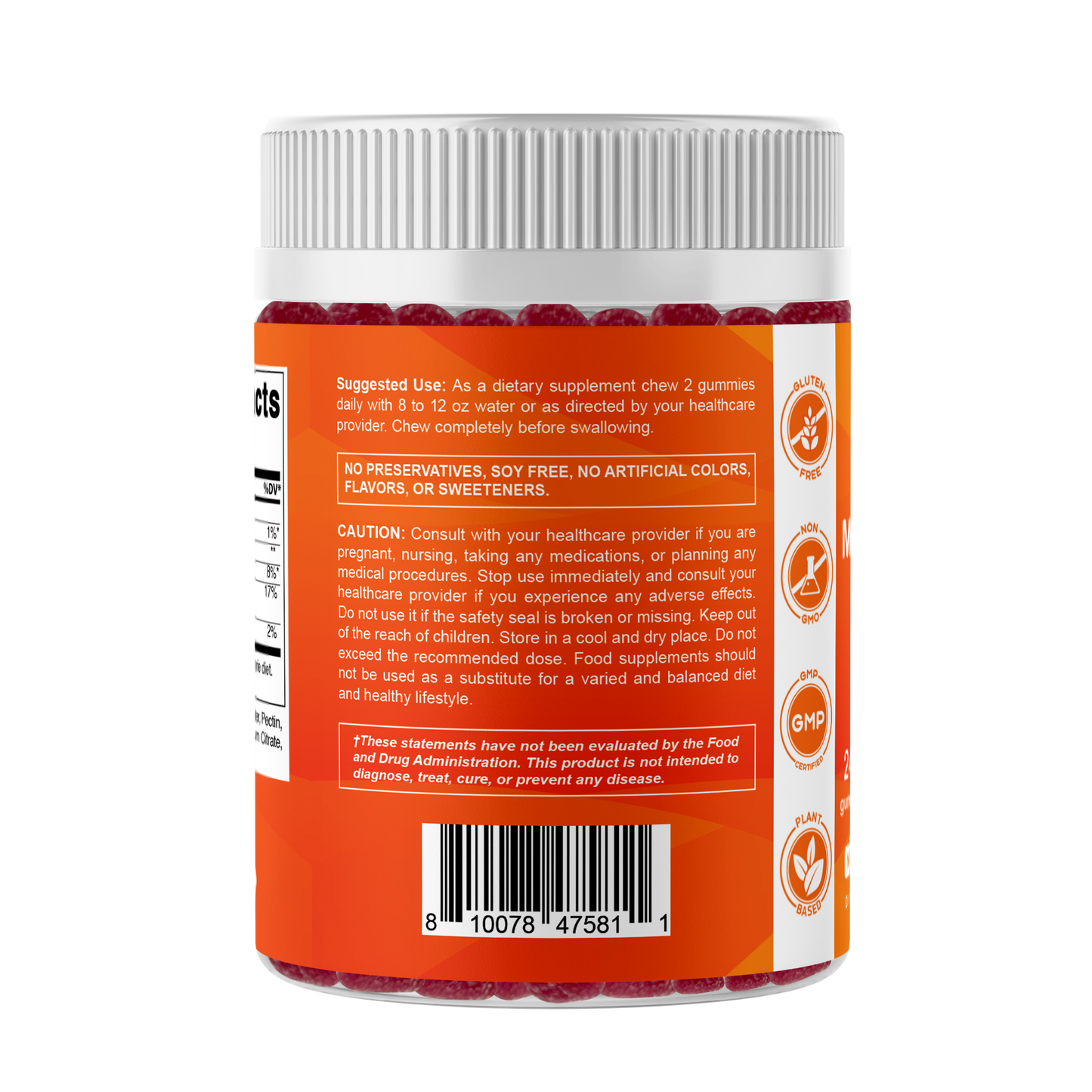 Magnesium Citrate Gummies 600mg per Serving - 240 Count