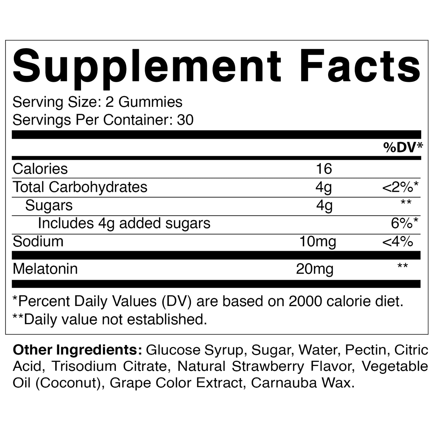 Melatonin 20mg - 60 Vegan Gummies