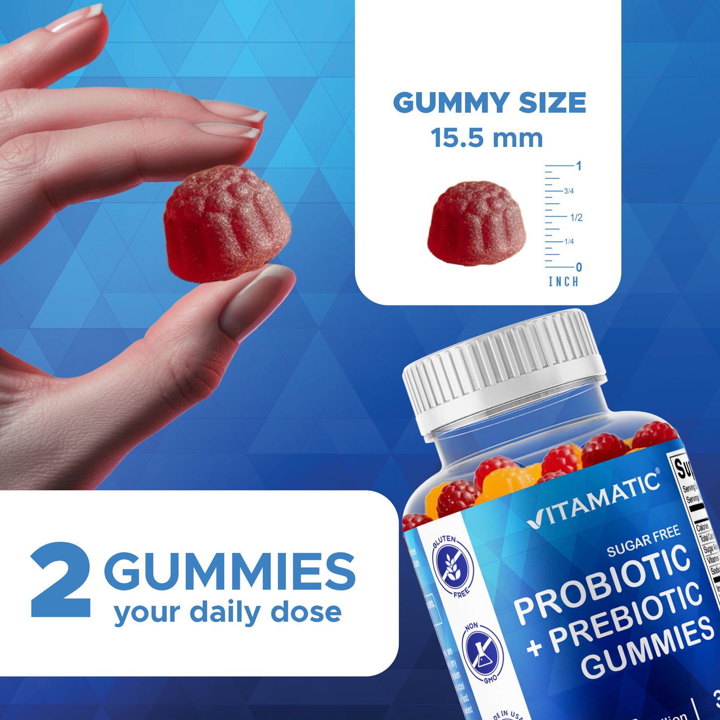 Sugar Free Probiotic 5 Billion - 60 Vegan Gummies