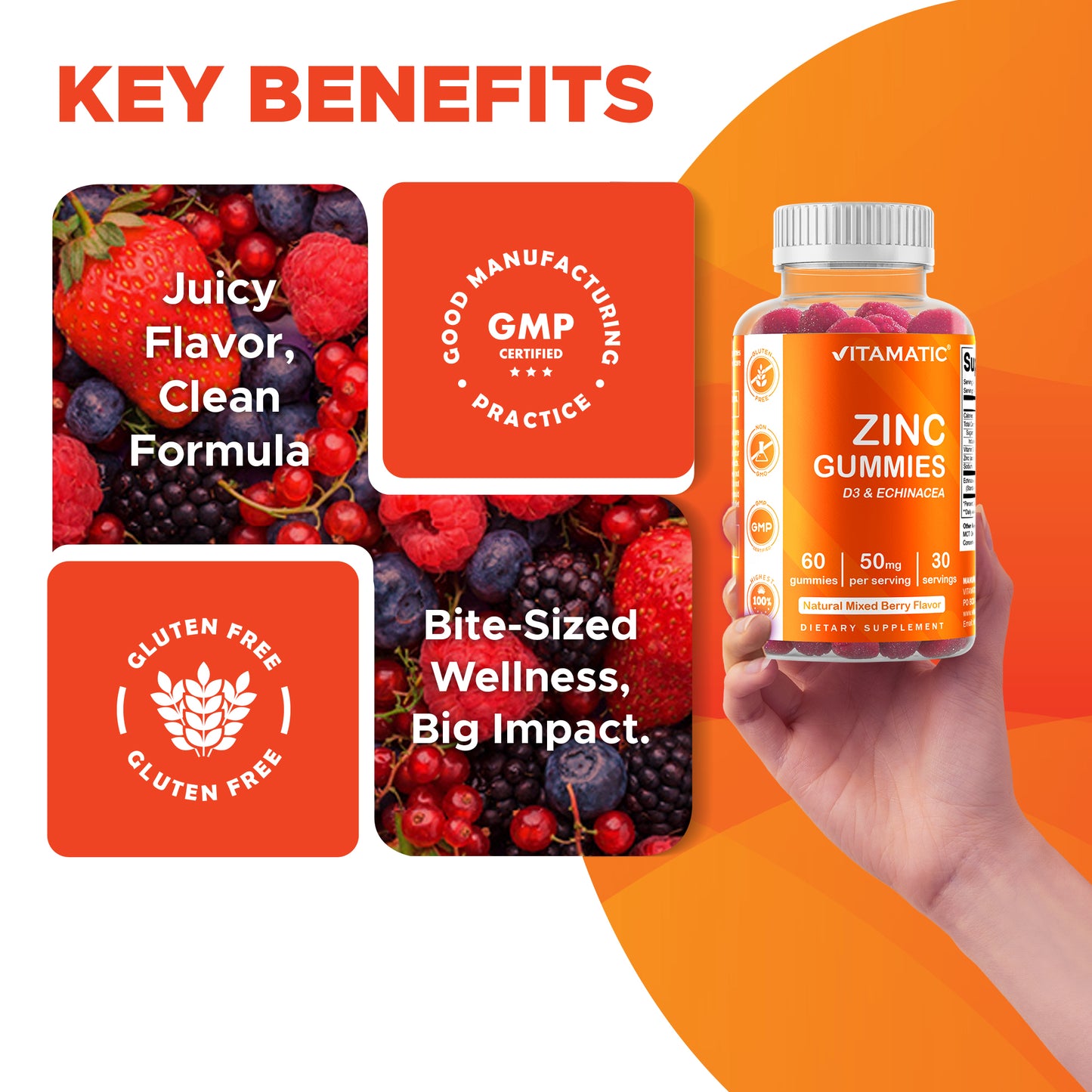 Zinc 50 mg - 60 Vegan Gummies