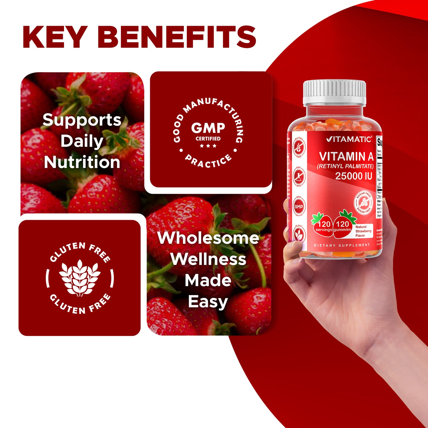 Sugar Free Vitamin A 25000 IU - 120 Gummies