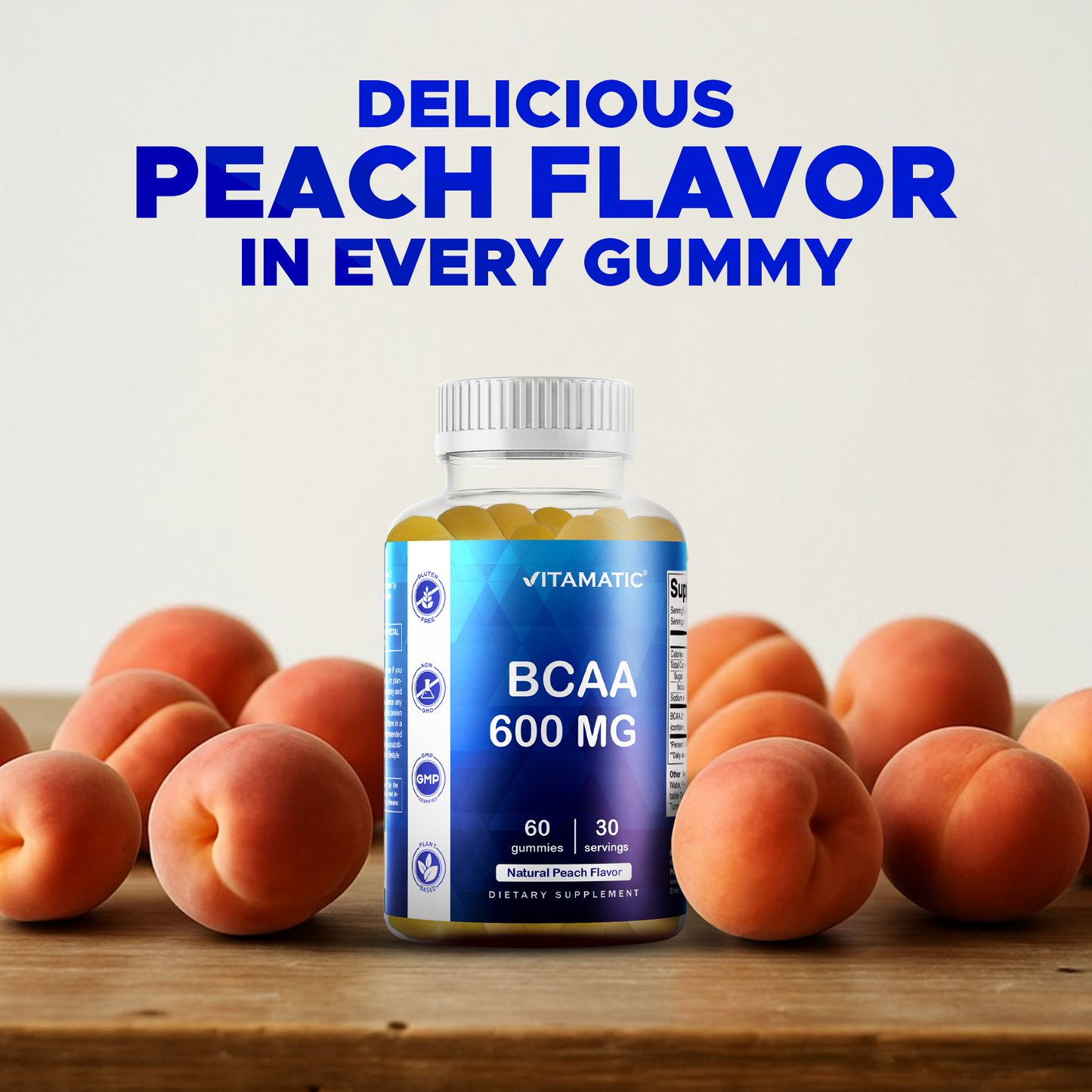 BCAA 600mg - 60 Vegan Pectin Based Gummies