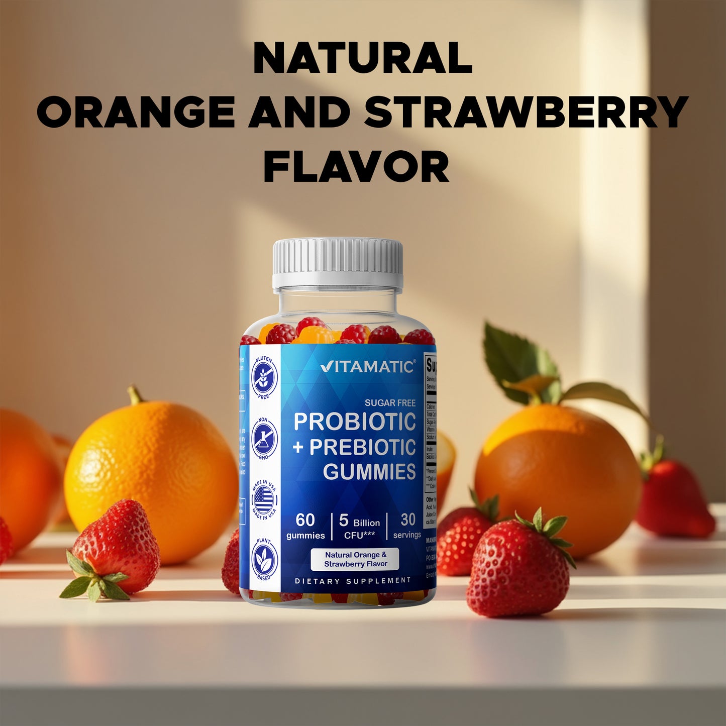 Sugar Free Probiotic 5 Billion - 60 Vegan Gummies