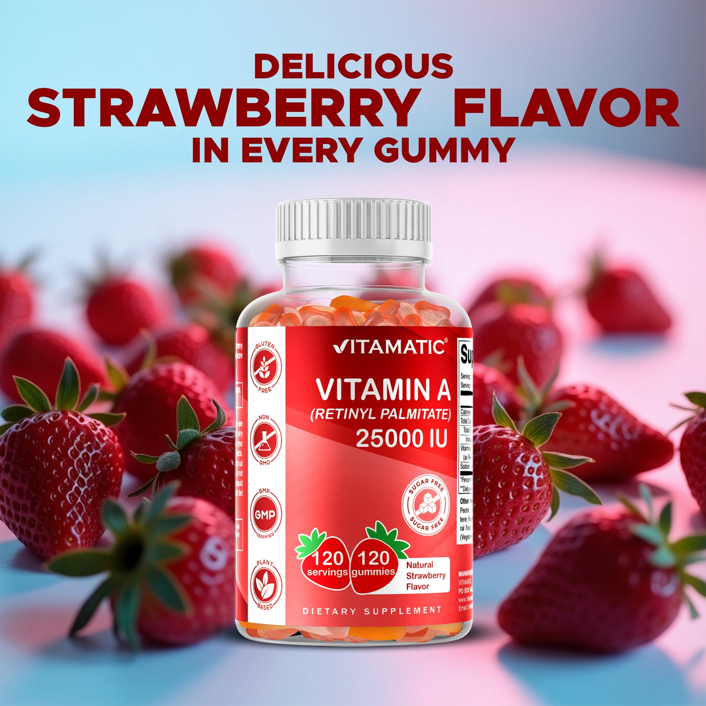 Sugar Free Vitamin A 25000 IU - 120 Gummies