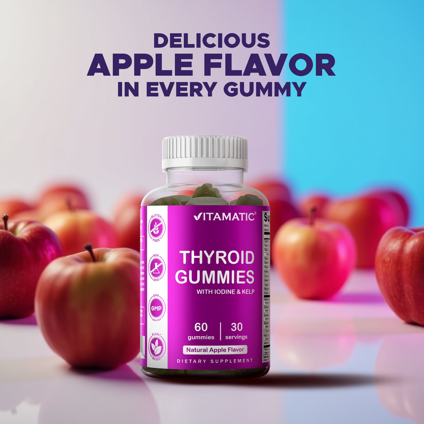 Thyroid Support with Kelp & Iodine - 60 Gummies