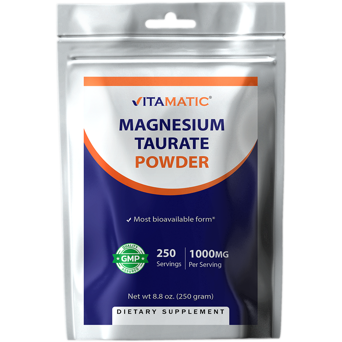 Magnesium Taurate 250gram Powder - 250 Servings