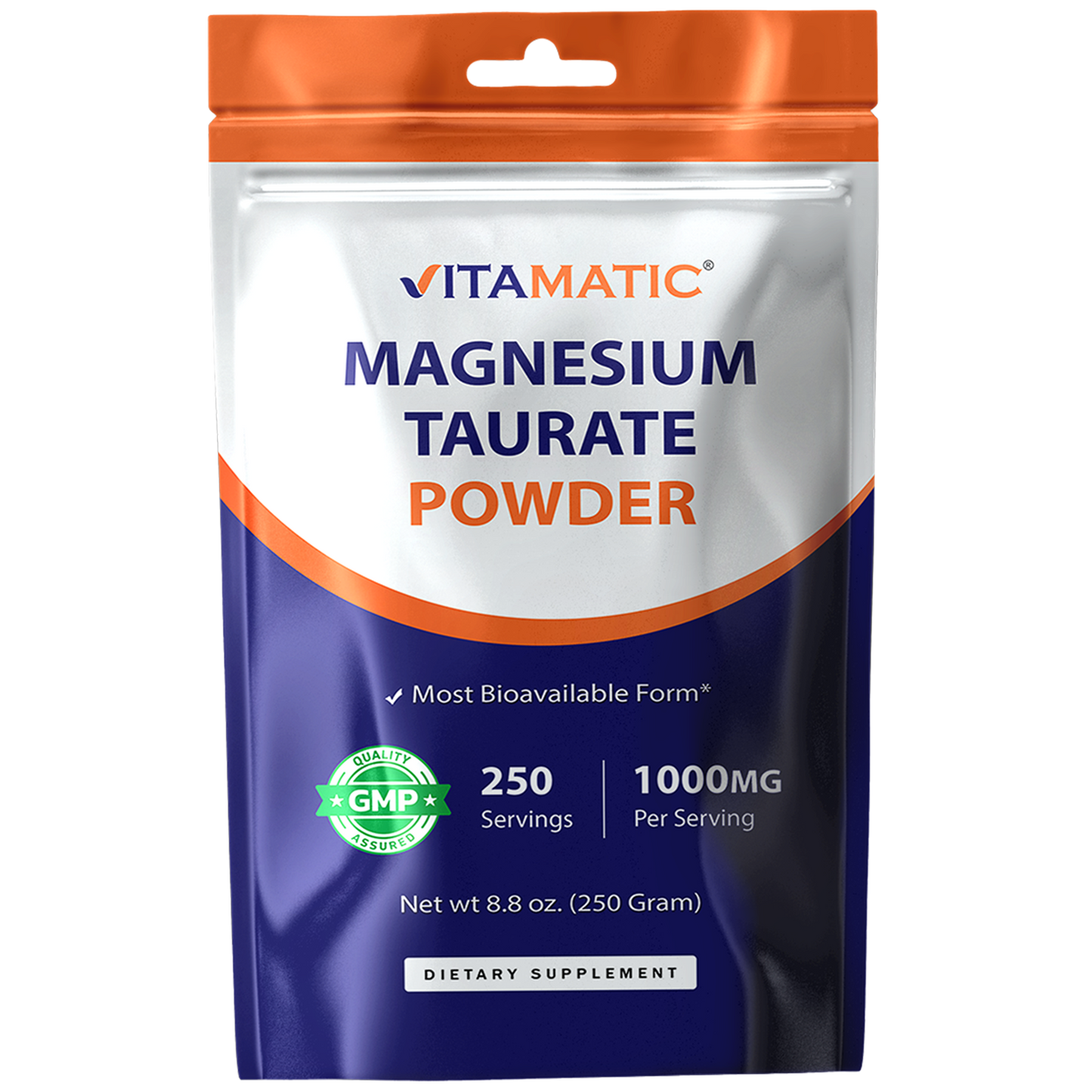 Magnesium Taurate 250gram Powder - 250 Servings