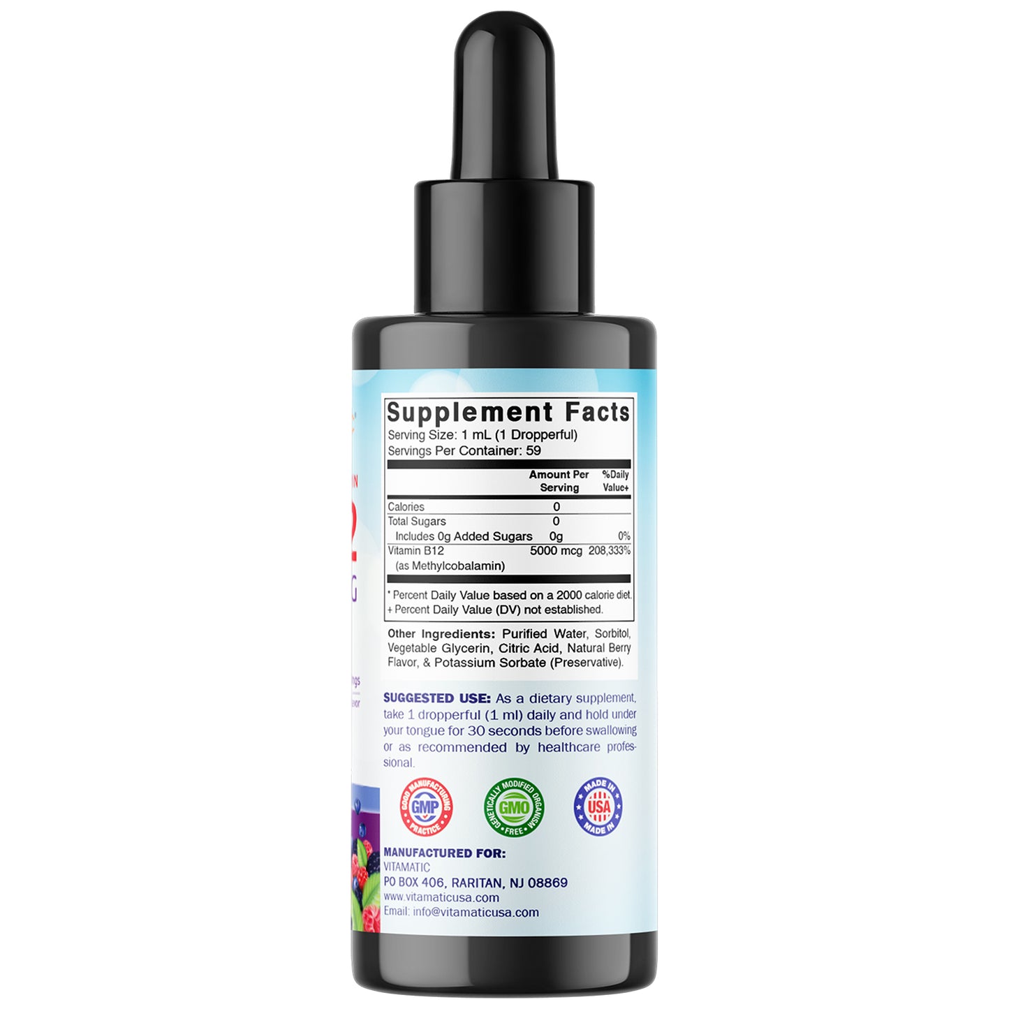 Liquid B12 Methyl B12 5000 mcg 2 OZ