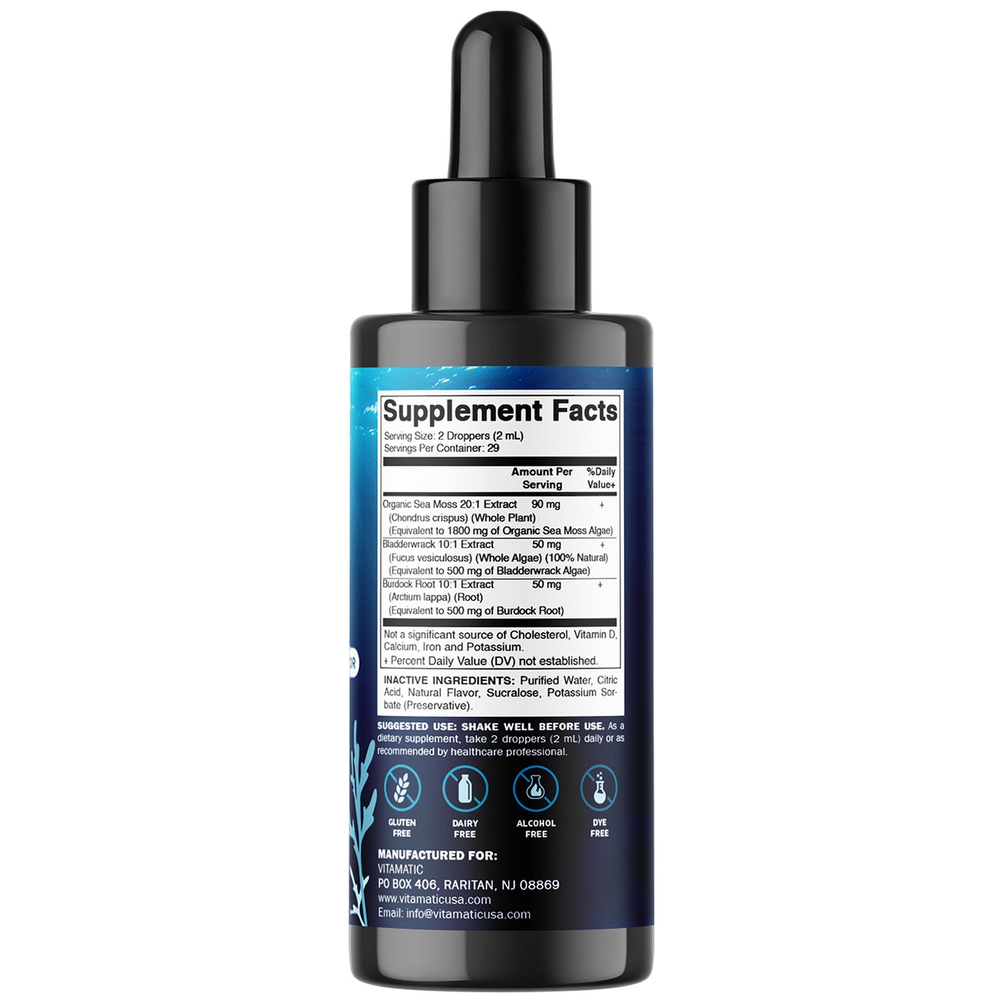 Liquid Organic Irish Sea Moss 2800 mg 2 FL OZ