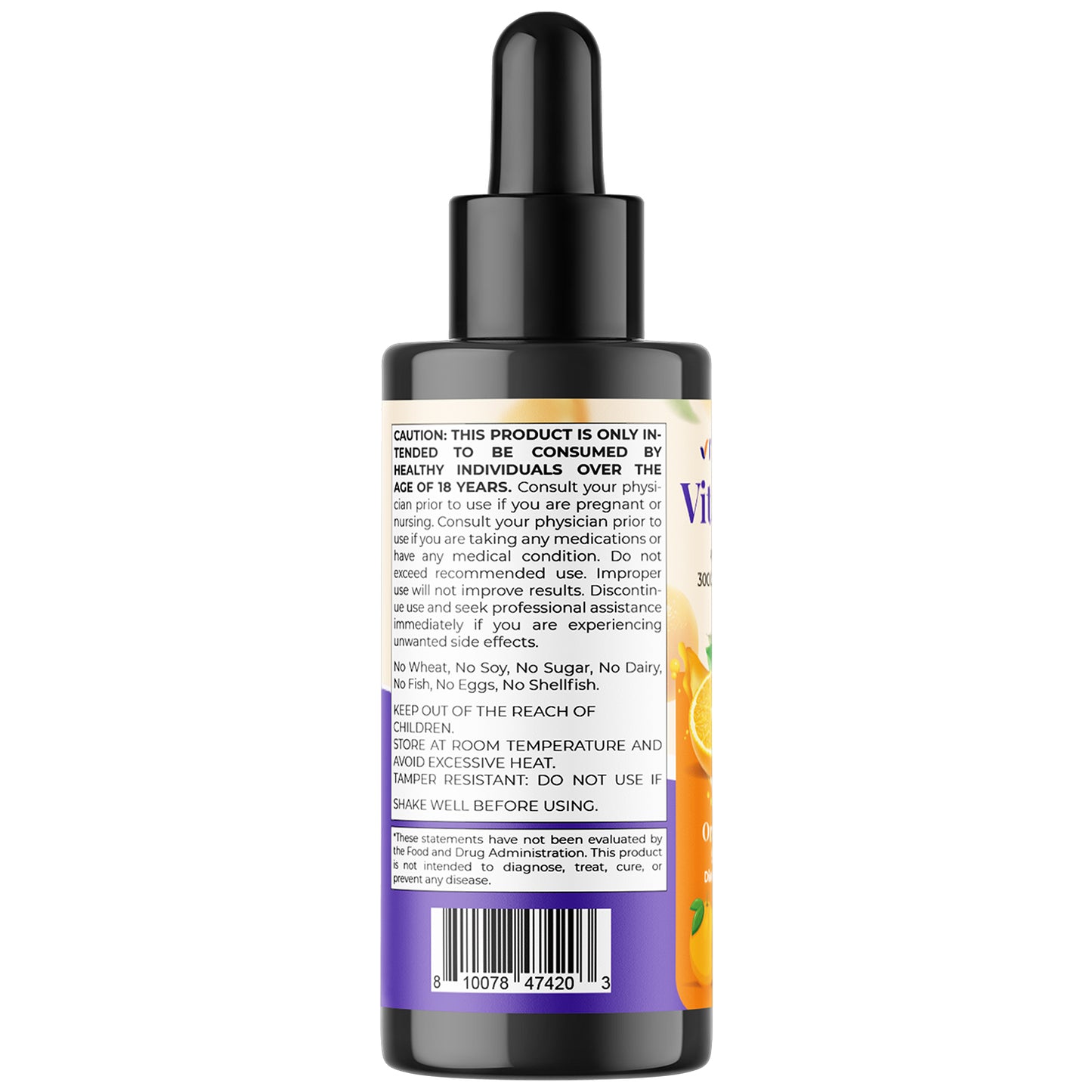 Vitamin A Liquid Drops 10000 IU (3000 mcg) as Retinyl Palmitate - 2 FL OZ (59 ml)