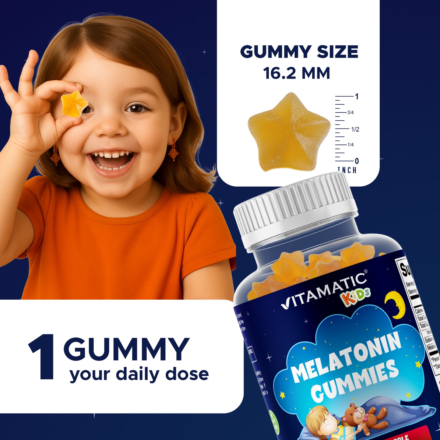 Sugar Free Kids Melatonin 1mg - 90 Gummies
