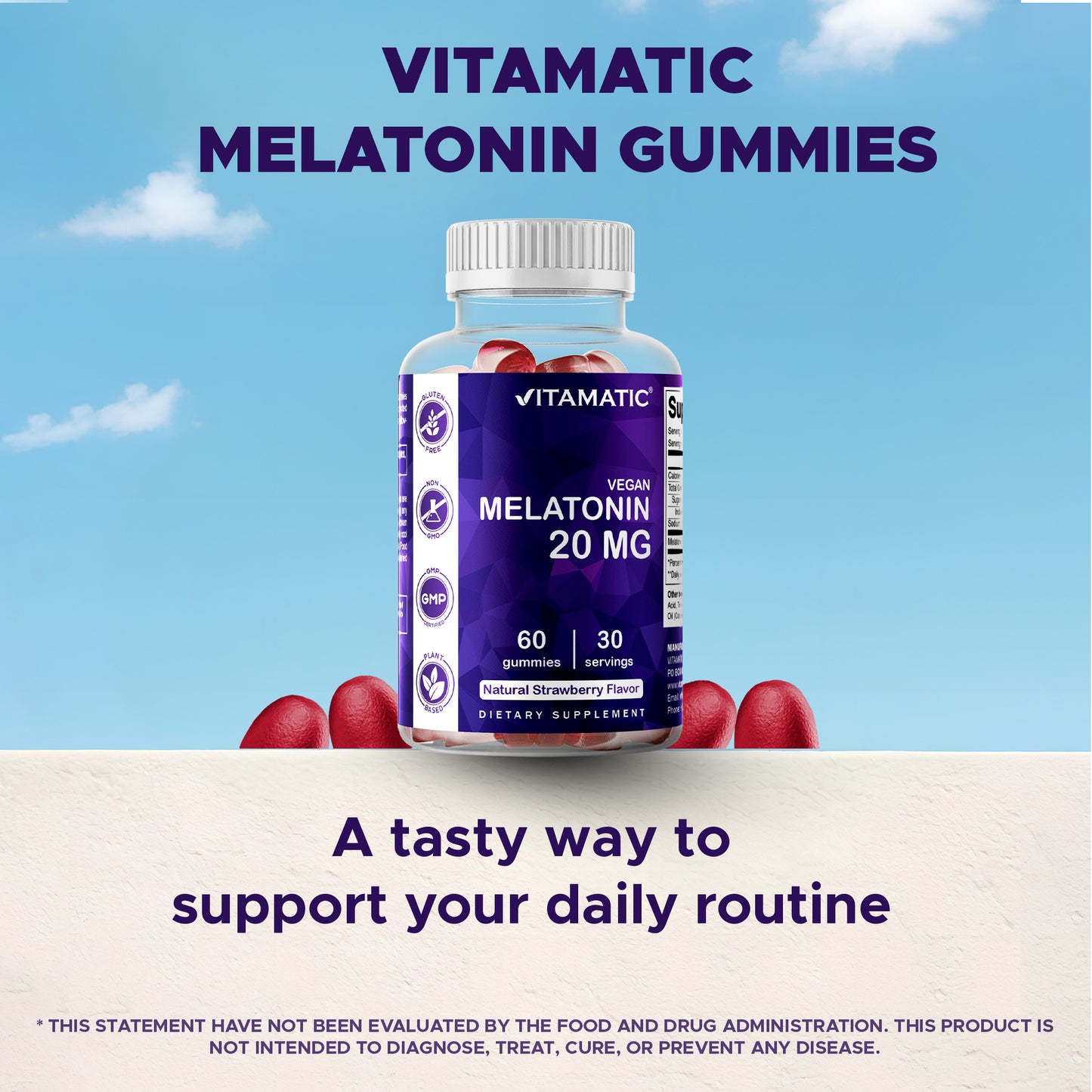 Melatonin 20mg - 60 Vegan Gummies