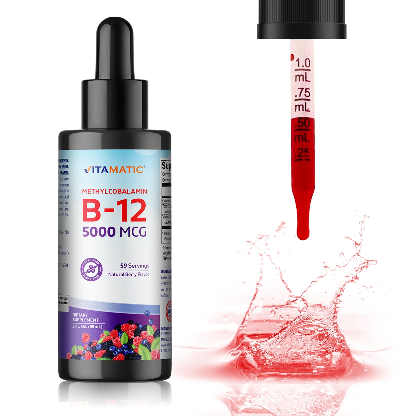 Liquid B12 Methyl B12 5000 mcg 2 OZ