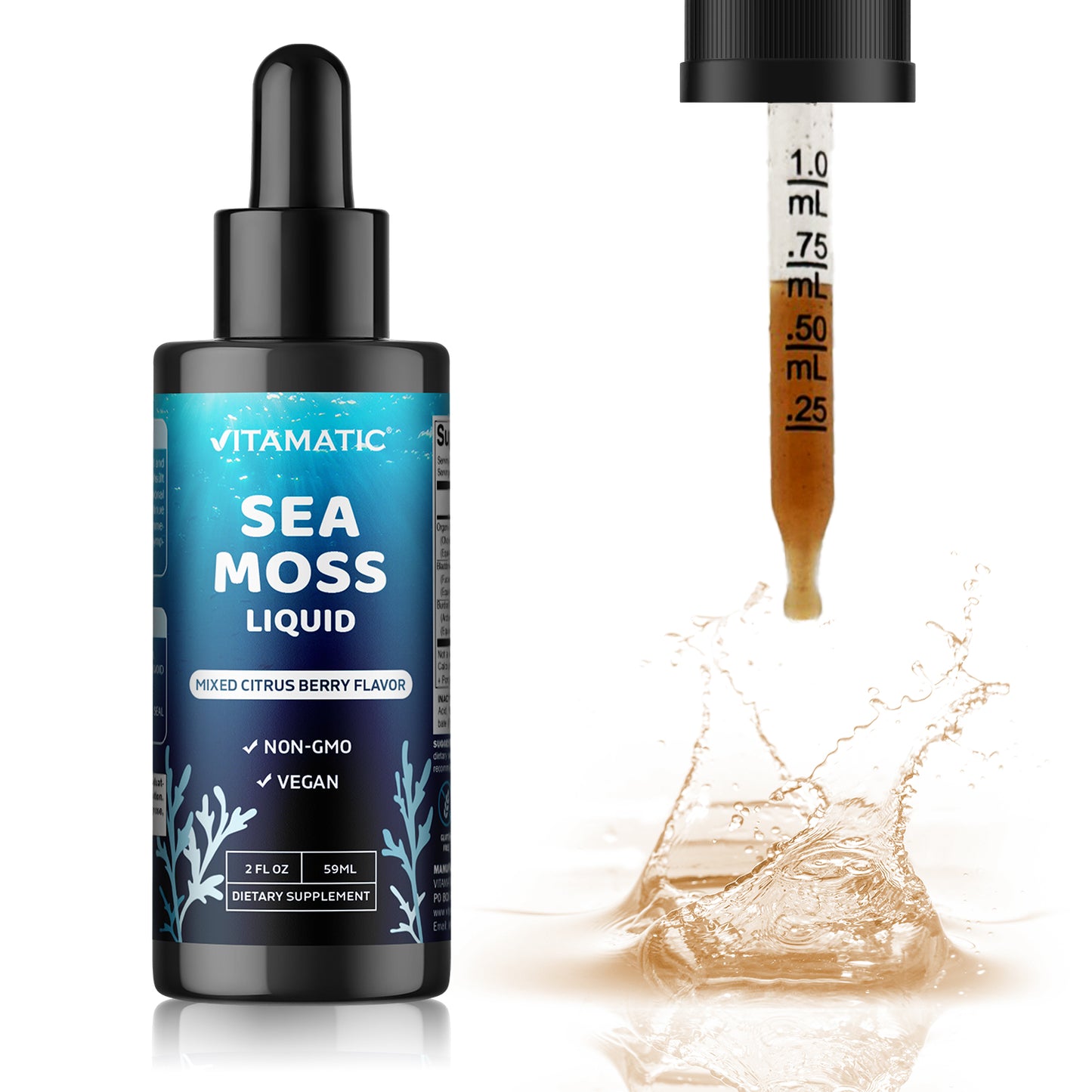 Liquid Organic Irish Sea Moss 2800 mg 2 FL OZ