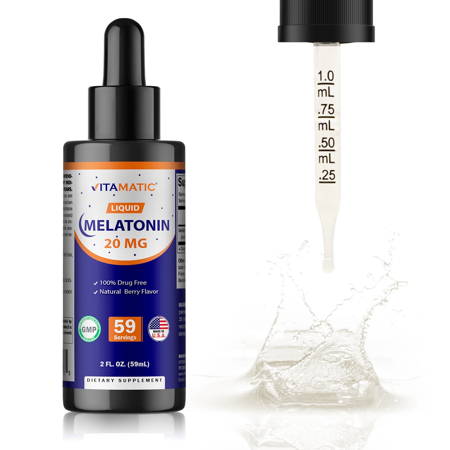 Melatonin 20mg Liquid Drops 2 Fluid Ounce