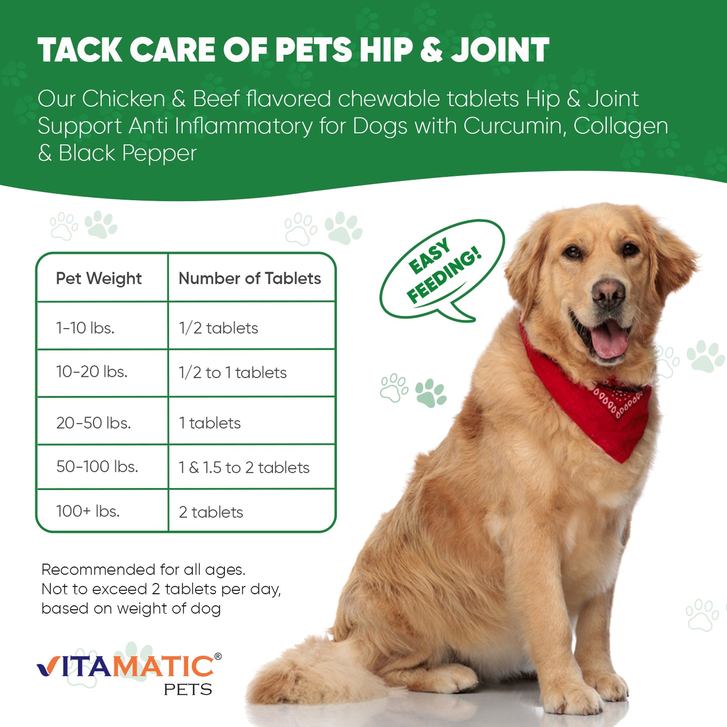 Turmeric for Dogs Anti Inflammatory Pain Relief 120 Chewable Tablets